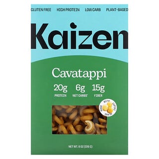 Kaizen, Cavatappi, Sans gluten, Riche en protéines, Faible en glucides, À base de plantes, 226 g