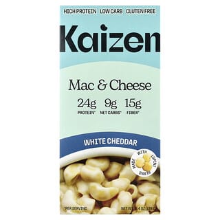 Kaizen, Macarrones con queso, Cheddar blanco, 178 g (6,4 oz)