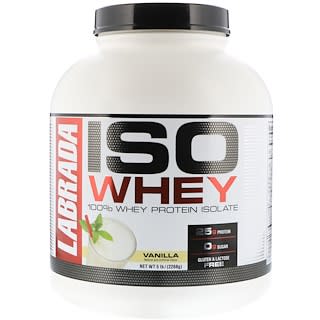 Labrada Nutrition, ISO Whey, 100% Whey Protein Isolate, Vanilla, 5 lbs (2268 g)
