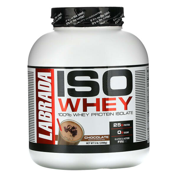 لابرادا نوتريشن‏, ISO Whey، 100% عزل بروتين مصل اللبن، الشوكولا، 5 رطل (2268 غ)