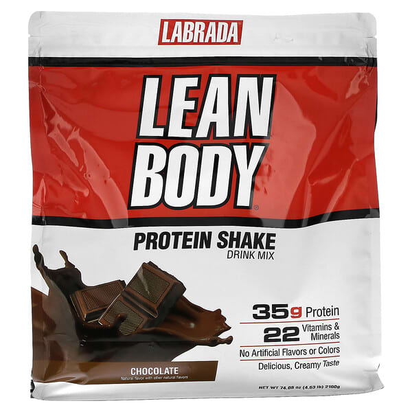 Labrada Nutrition, Lean Body，代餐蛋白質奶昔，巧克力味，4.63 磅（2100 克）