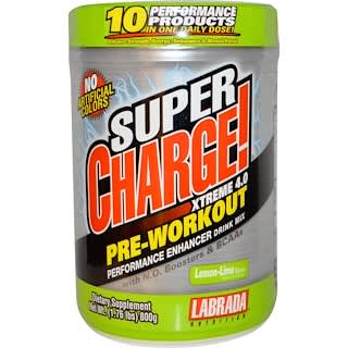 Labrada Nutrition, Super Charge! Xtreme 4.0, Pre-Workout, Lemon-Lime, 1.76 lbs (800 g)