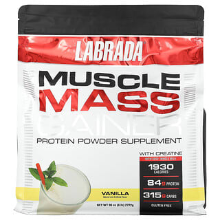 Labrada Nutrition, Supplément pour la prise de masse musculaire avec créatine, saveur vanille, 2722 g (6 lb)