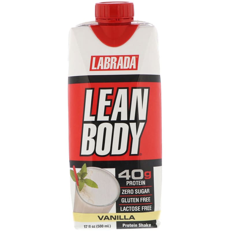 Labrada Lean Body Ready to Drink Protein Shakes, Vanilla, 40g Protein, 17  Fl Oz, 12 Ct 