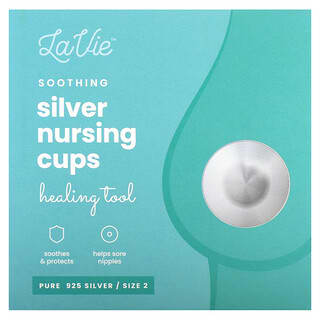 LaVie, Soothing Silver Nursing Cups, Healing Tool, Size 2, 3 Piece Set