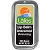 Lip Balm, Unscented, 0.3 oz