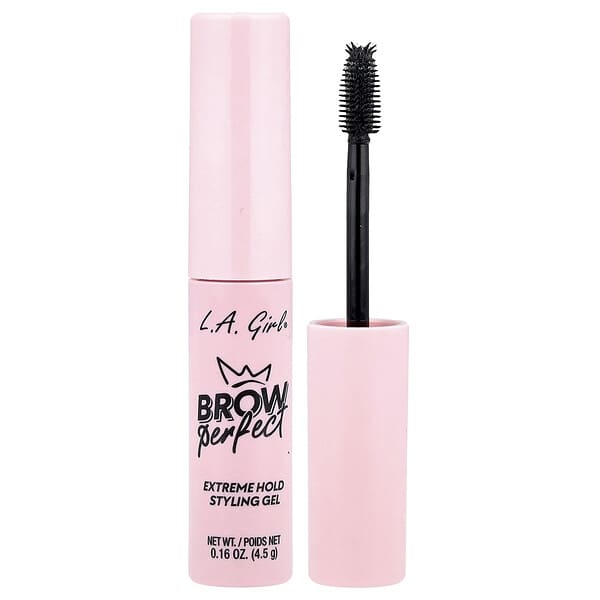 L.A. Girl, 브로우 퍼펙트, 익스트림 홀드 스타일링 젤, GBG389 클리어, 4.5g(0.16oz)