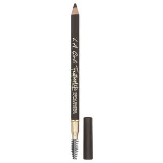 L.A. Girl, Plume, Crayon à poudre pour sourcils, GBP394 brun foncé, 1,1 g