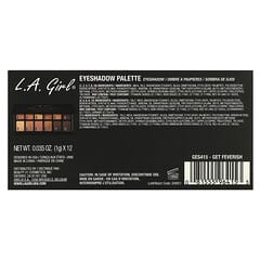 L.A. Girl, Eyeshadow Palette, GES415 Get Feverish, 0.035 oz (1 g) Each