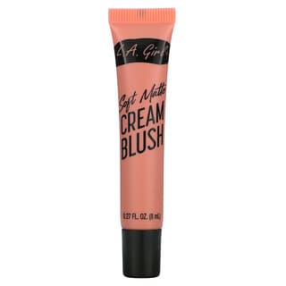 L.A. Girl, Coloration mélangeable pour les joues et les lèvres, Blush crème doux et mat, Bouton de rose, 8 ml