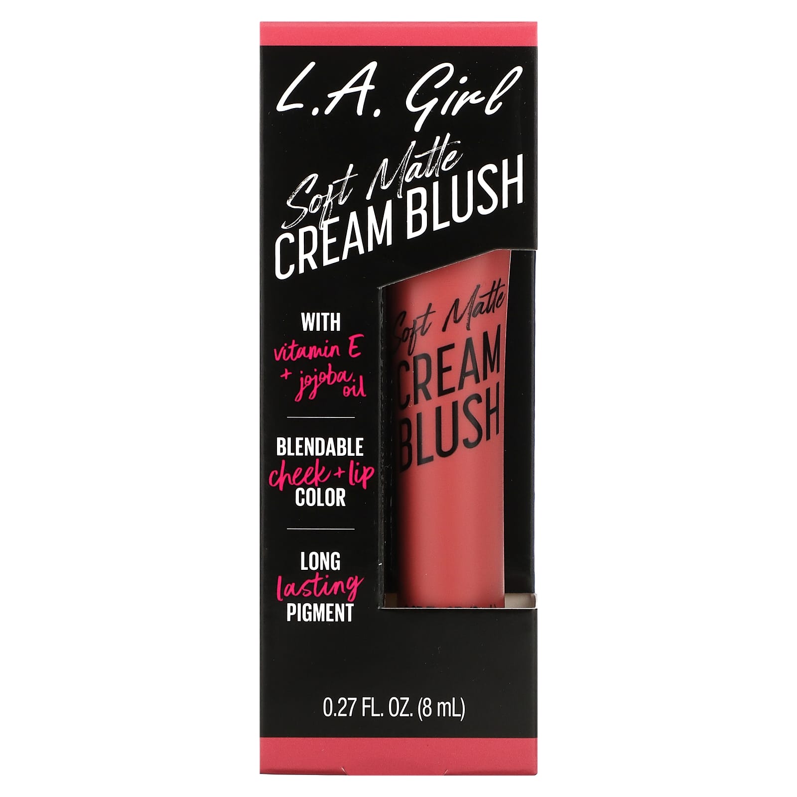 L.A. Girl, Blendable Cheek + Lip Color, Soft Matte Cream Blush, Kiss Up