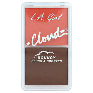 L.A. Girl, On Cloud Nine, Bouncy Blush & Bronzer, GBL499 Coral Bliss, 0.21 oz (6 g)