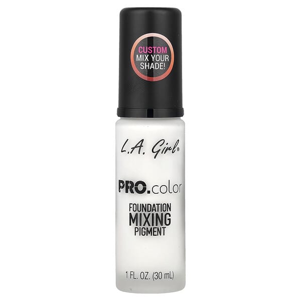 L.A. Girl, PRO.color 파운데이션 믹싱 피그먼트, GLM711 화이트, 30ml(1fl oz)