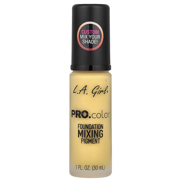 L.A. Girl, PRO.color 파운데이션 믹스 피그먼트, GLM712 옐로, 30ml(1fl oz)