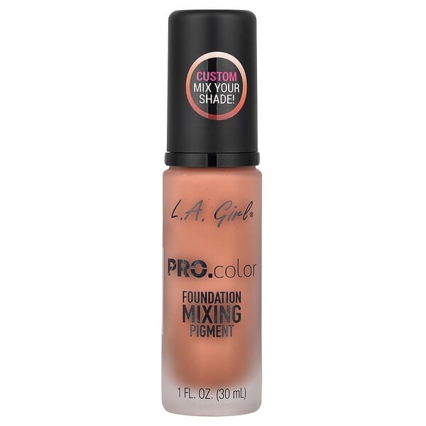 L.A. Girl, PRO.color, 파운데이션 믹싱 색소, GLM713 오렌지, 30ml(1fl oz)