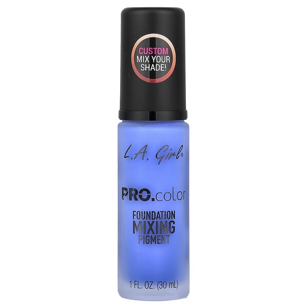 L.A. Girl, PRO.color, 파운데이션 믹싱 색소, GLM714 블루, 30ml(1fl oz)