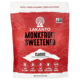 Lakanto, Monkfruit Sweetener with Erythritol, Mönchsfrucht-Süßstoff mit Erythrit, klassisch, 235 g (8,29 oz.)