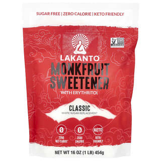 Lakanto, Monkfruit Sweetener with Erythritol, Classic, 16 oz (454 g)