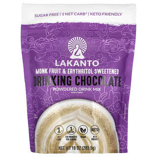 Lakanto, порошковая смесь для приготовления напитка с шоколадным вкусом, подслащенные архатом и эритритолом, 283,5 г (10 унций)