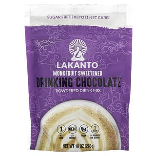 Lakanto, Mezcla para preparar bebidas en polvo con chocolate para beber, Monkfruit endulzado, 283 g (10 oz)