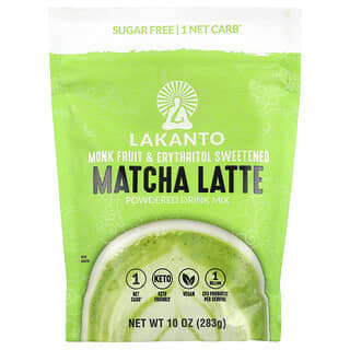 Lakanto, Matcha Latte, Campuran Minuman Bubuk, 283 g (10 ons)