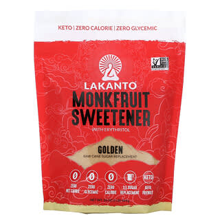 Lakanto, Adoçante Monkfruit com Eritritol, Golden, 454 g (16 oz)