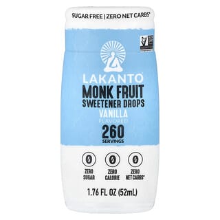 Lakanto, Gocce di estratto di frutto del monaco, vaniglia, 52 ml