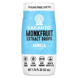 Lakanto, Monkfruit Extract Drops, Vanilla, 1.76 fl oz (52 ml)