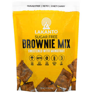 Lakanto, Mix de Brownie, Adoçado com Monkfruit, Sem Açúcar, 275 g (9,7 oz)