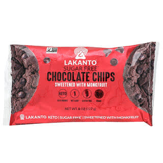 Lakanto, 초콜릿 칩, 무설탕, 227g(8oz)