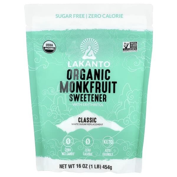 Lakanto, 有機羅漢果甜味劑，16 盎司（454 克）