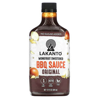 Lakanto, Monkfruit Sweetened BBQ Sauce, Original, 13 fl oz (384 ml)