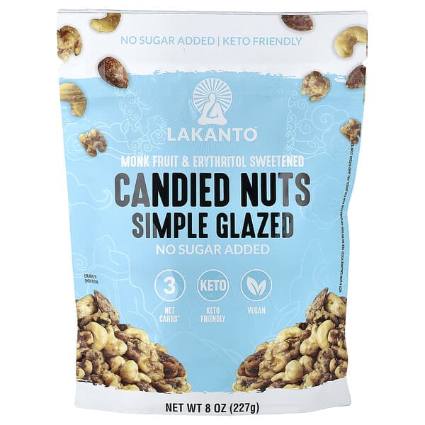 Lakanto, Candied Nuts, Simple Glazed, 8 oz (227 g)