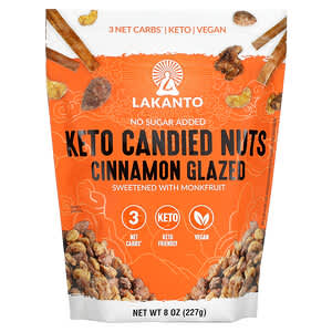 Lakanto, Keto Candied Nuts, Cinnamon Glazed, 8 oz (227 g)'