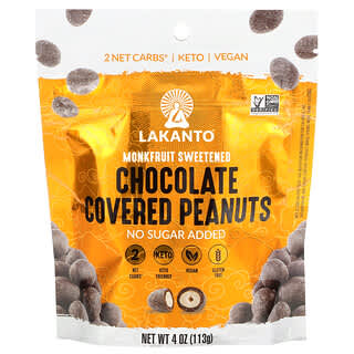 Lakanto, арахис в шоколадной глазури, 113 г (4 унции)