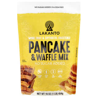 Lakanto, Pancake & Waffle Mix, No Sugar Added, 1 lb (454 g)
