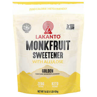 Lakanto, Adoçante de Fruta-dos-monges com Allulose, Dourado, 454 g (1 lb)