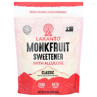 Lakanto, Monkfruit Sweetener with Allulose, Monkfruit Sweetener with Allulose, Mönchsfrucht-Süßstoff mit Allulose, Klassik, 454 g (1 lb.)