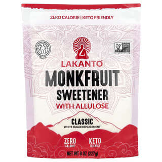 Lakanto, Adoçante de Fruta-dos-monges com Allulose, Clássico, 227 g (8 oz)