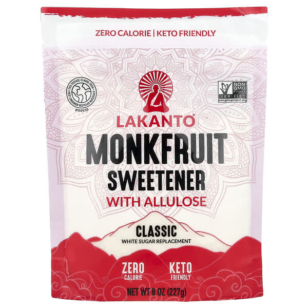 Lakanto, 羅漢果甜味劑，含阿洛酮糖，經典，8 盎司（227 克）