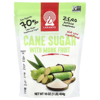 Lakanto, Cane Sugar with Monk Fruit, 16 oz (454 g)