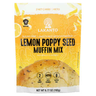 Lakanto, Lemon Poppy Seed Muffin Mix, 6.77 oz (192 g)