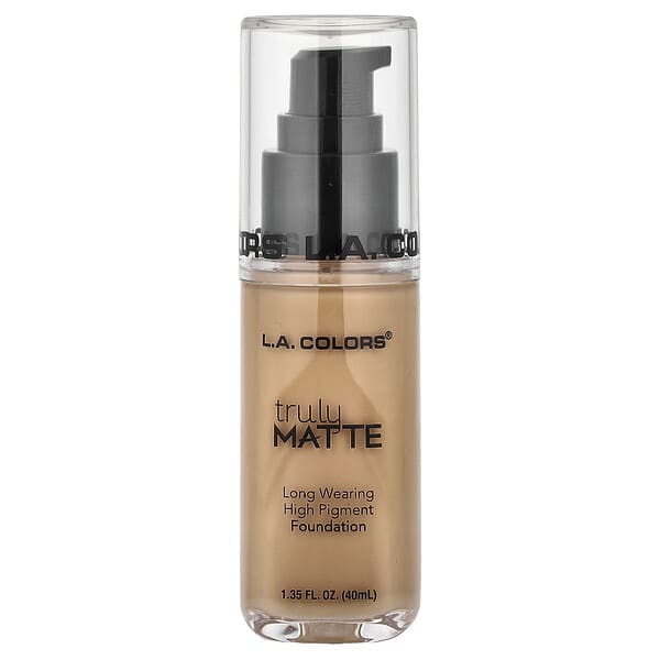 L.A. Colors, Fond de teint réellement mat, CLM358, Miel chaud, 40 ml