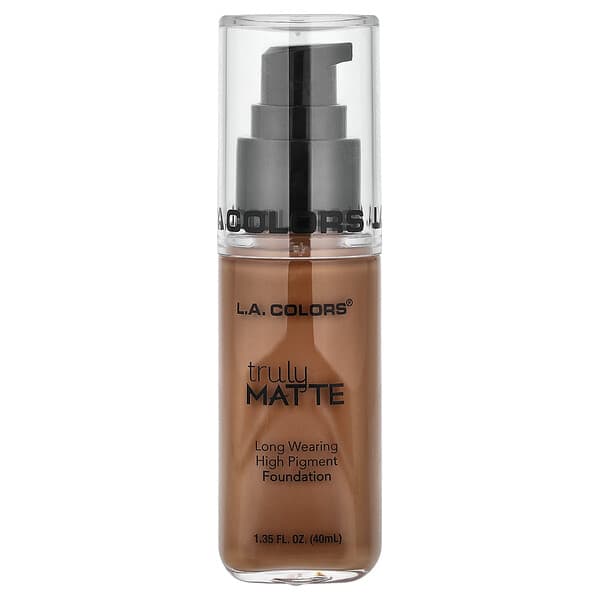 L.A. Colors, Truly Matte Foundation, CLM363 Cappuccino, 1.35 fl oz (40 ml)
