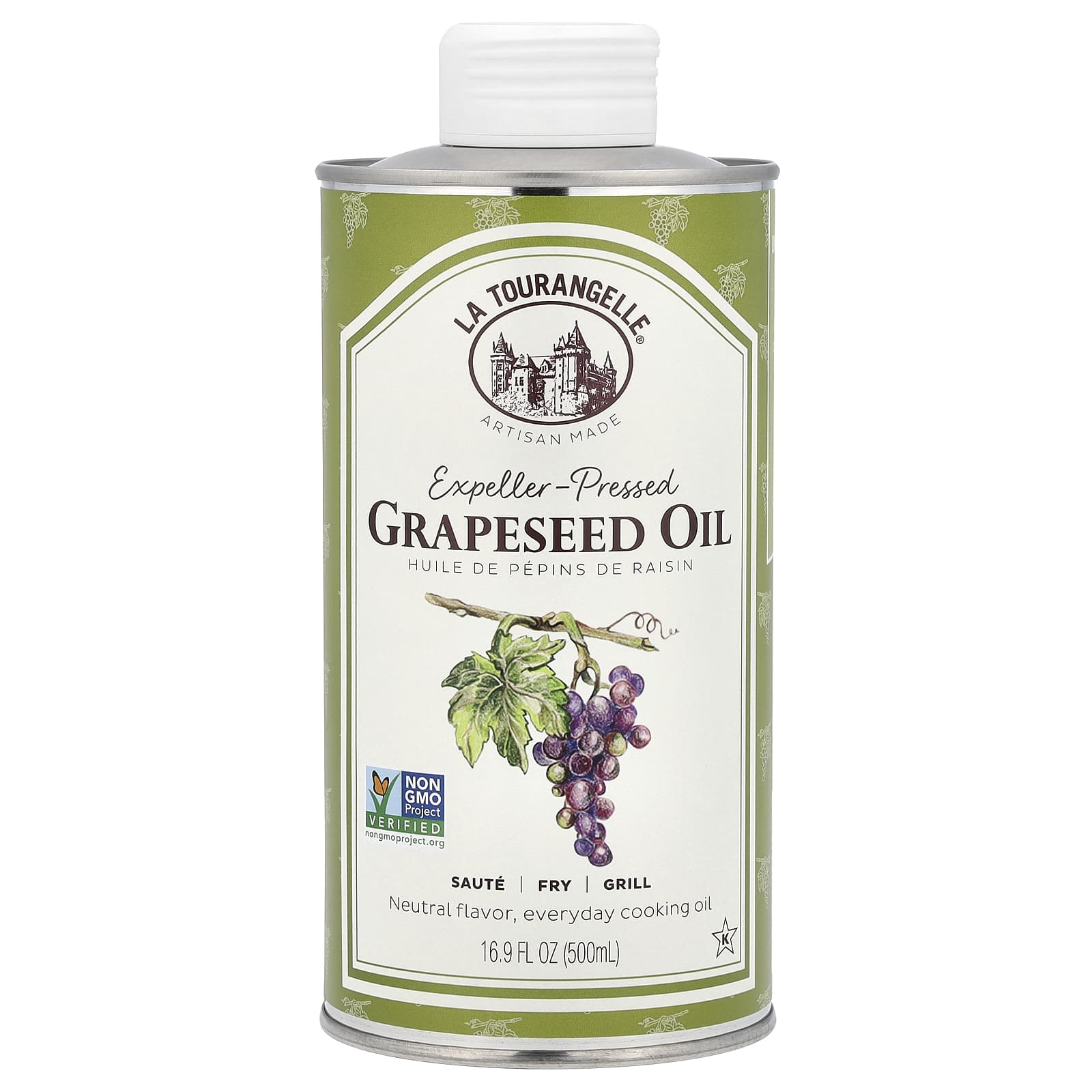 Expeller-Pressed Grapeseed Oil, 16.9 fl oz (500 ml)