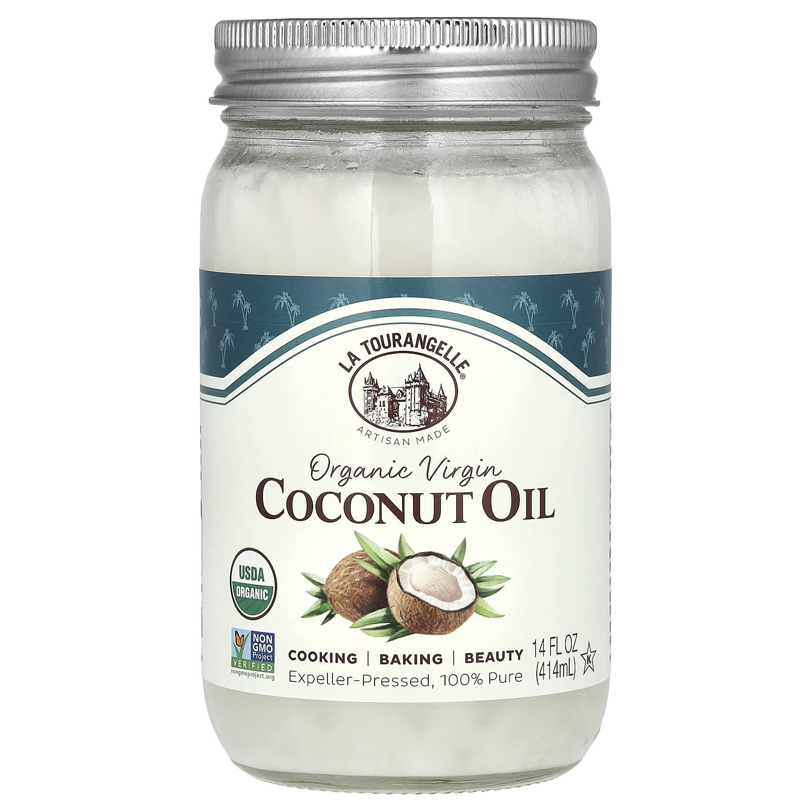Organic Virgin Coconut Oil, 14 fl oz (414 ml)