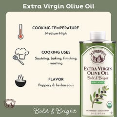 Organic Extra Virgin Olive Oil, Bold & Bright, 25.4 fl oz (750 ml)
