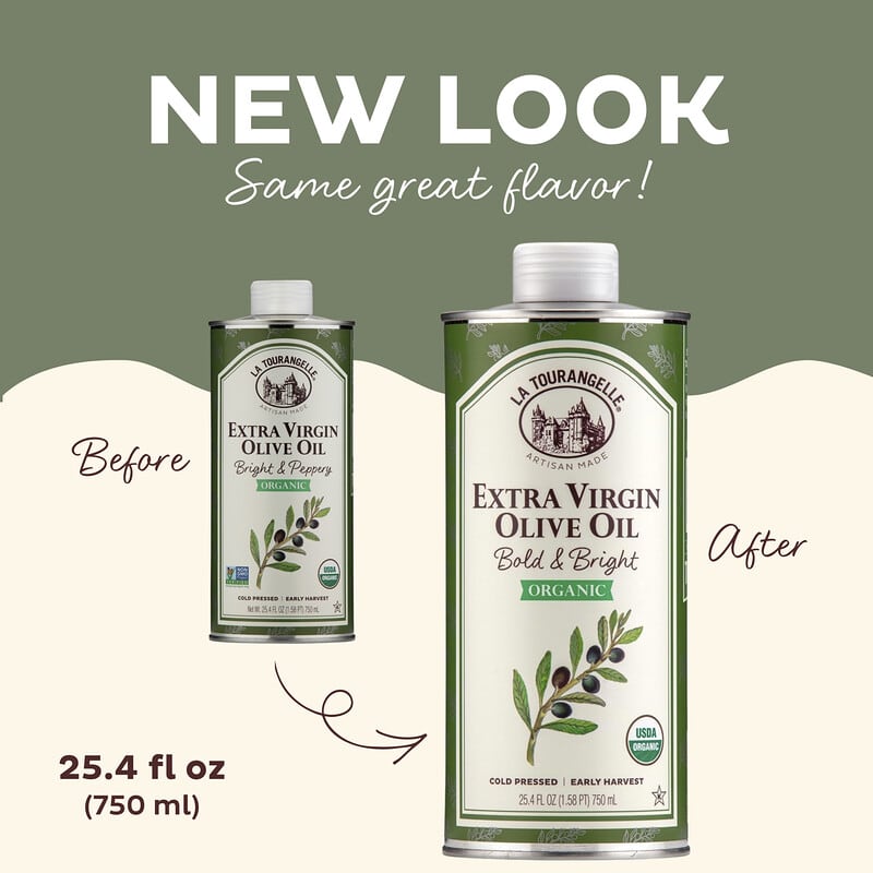 Organic Extra Virgin Olive Oil, Bold & Bright, 25.4 fl oz (750 ml)