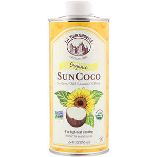 La Tourangelle, SunCoco orgánico, Mezcla de aceite de girasol y aceite de coco, 750 ml (25,4 oz. líq.)