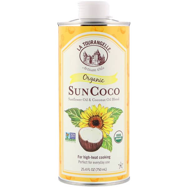 La Tourangelle, Organic SunCoco, Sunflower Oil & Coconut Oil Blend, 25.